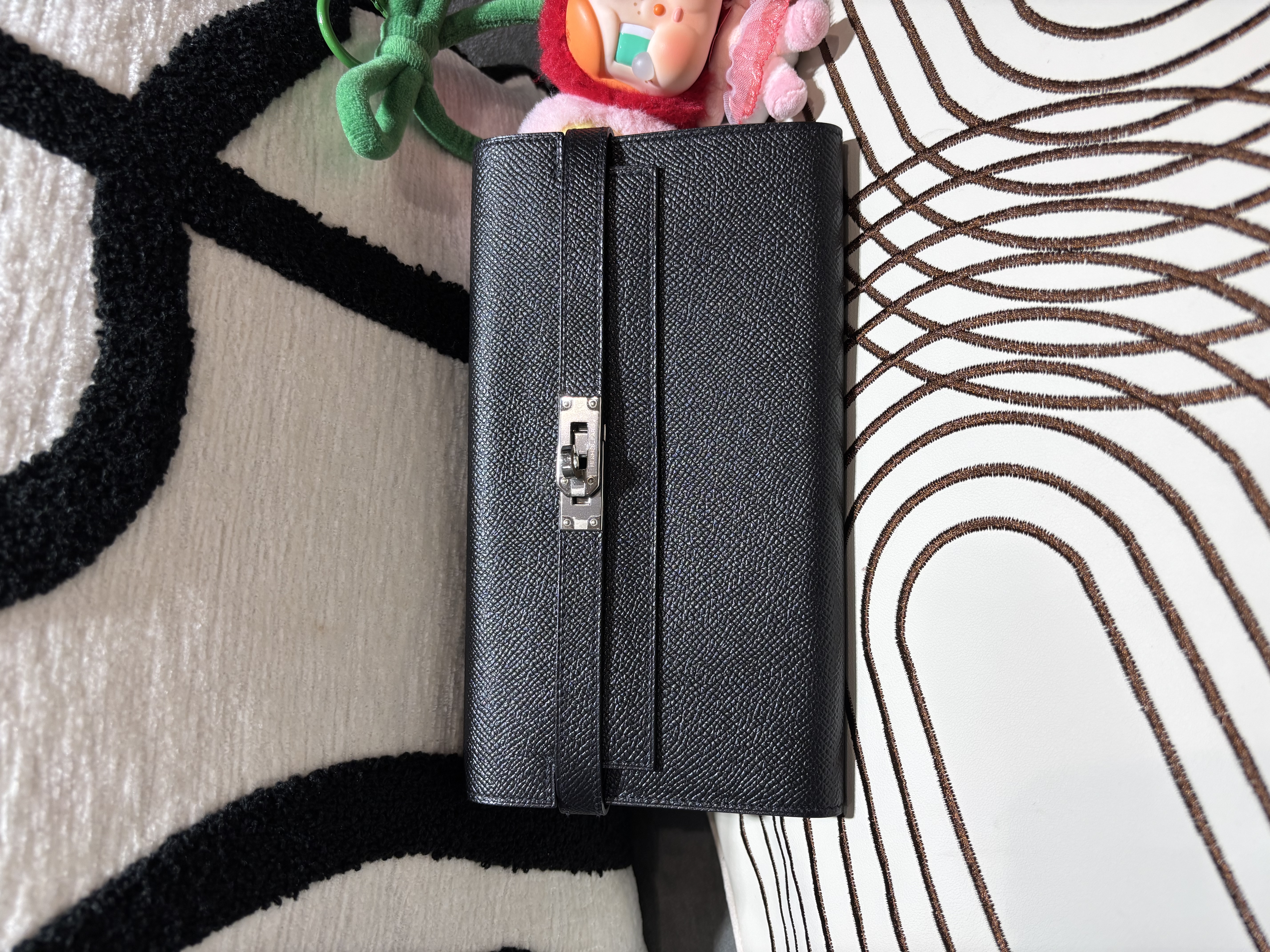 Hermes Kelly wallet epsom 黑色銀扣長銀包 Stamp T 1000%Authentic ,99%new ✅box