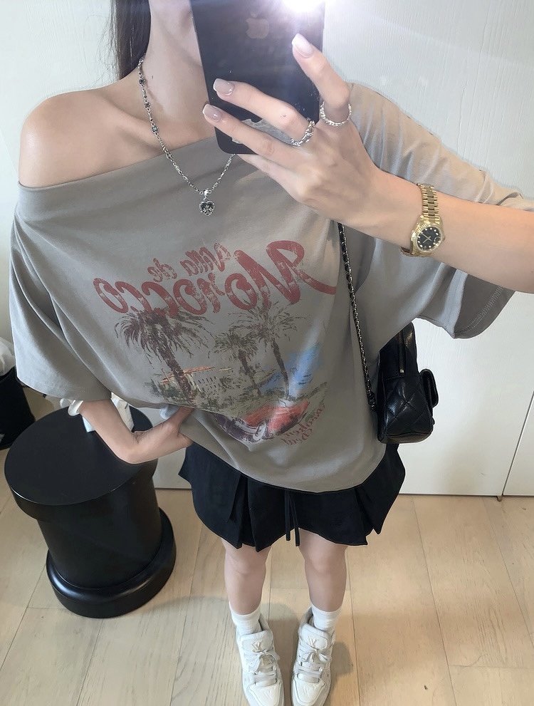 1770 Vintage Morocco Off-Shoulder Tee 复古摩城斜肩T恤