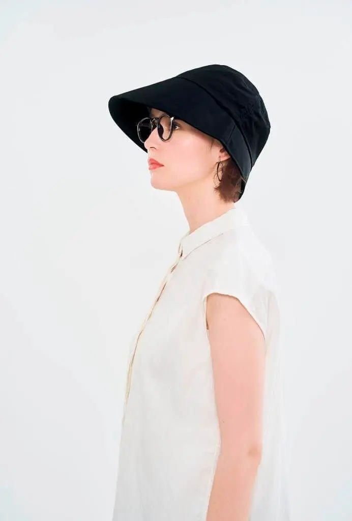 現貨🌸日本直送 |日本抗UV | 吸水速乾 | 撥水加工防曬帽/太陽帽/漁夫帽 （黑色）