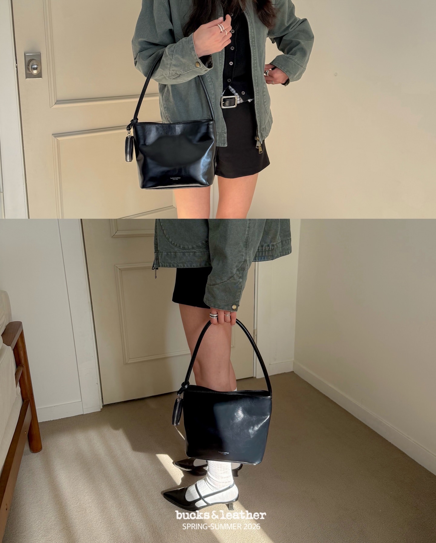 連線一口價, 不再有額外折扣【26SS】 預訂_More Bag with mini conis bag By Bucks & leather