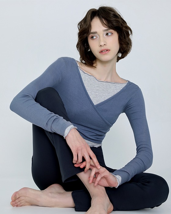 【Two-way wear】預購_DEVI-T0041 Curve Wrap Crop Top by Devi wear