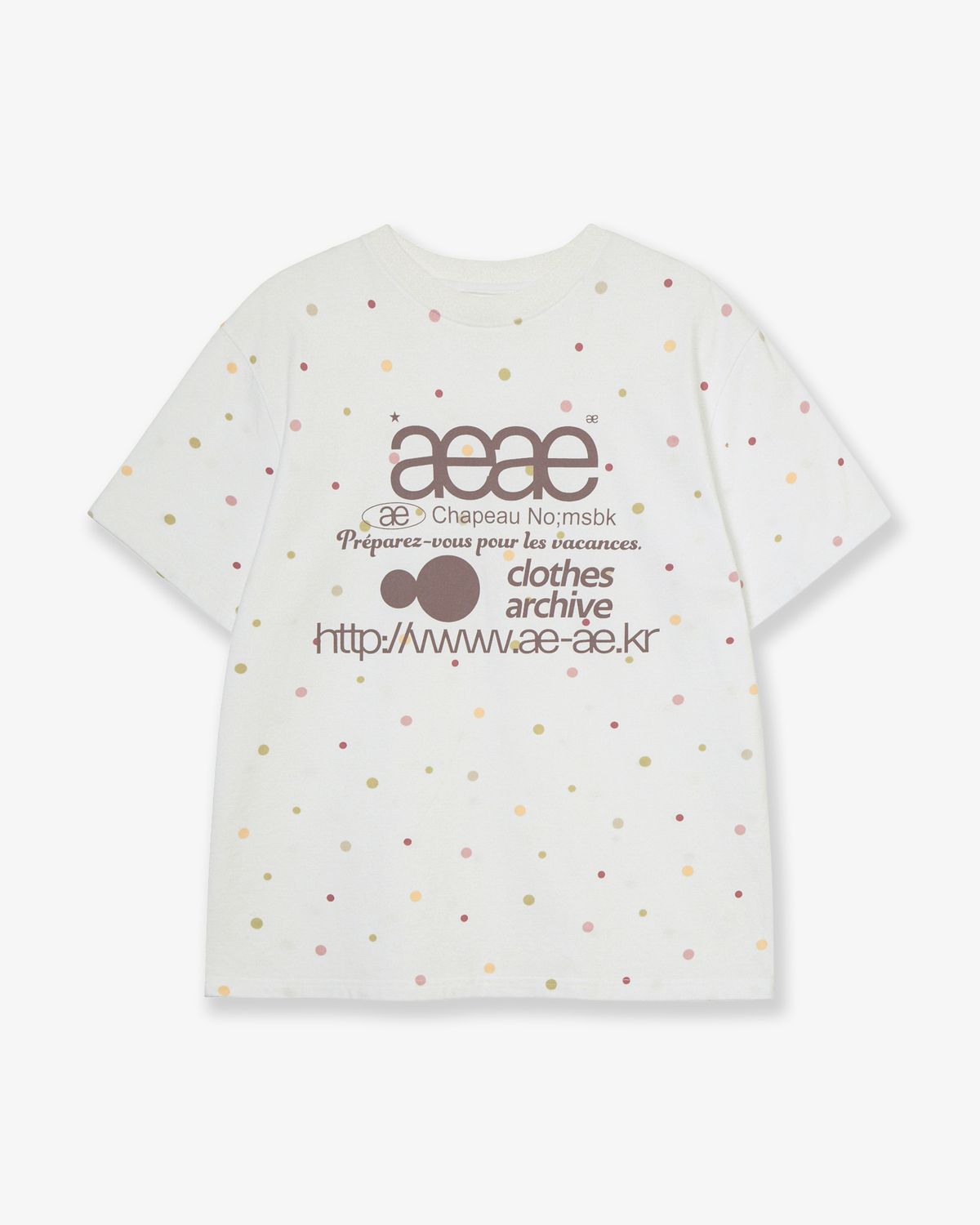🇰🇷訂購｜aeae 26SS｜WEB LOGO COLOR DOT T-SHIRTS 2色 