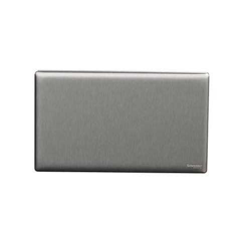施耐德 Unica X 炫星銀 孖位 空白面蓋
