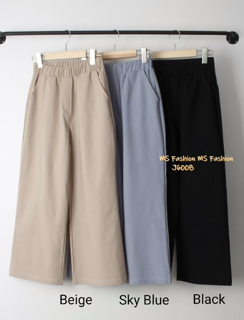 J6008 韓國🇰🇷棉麻直筒褲