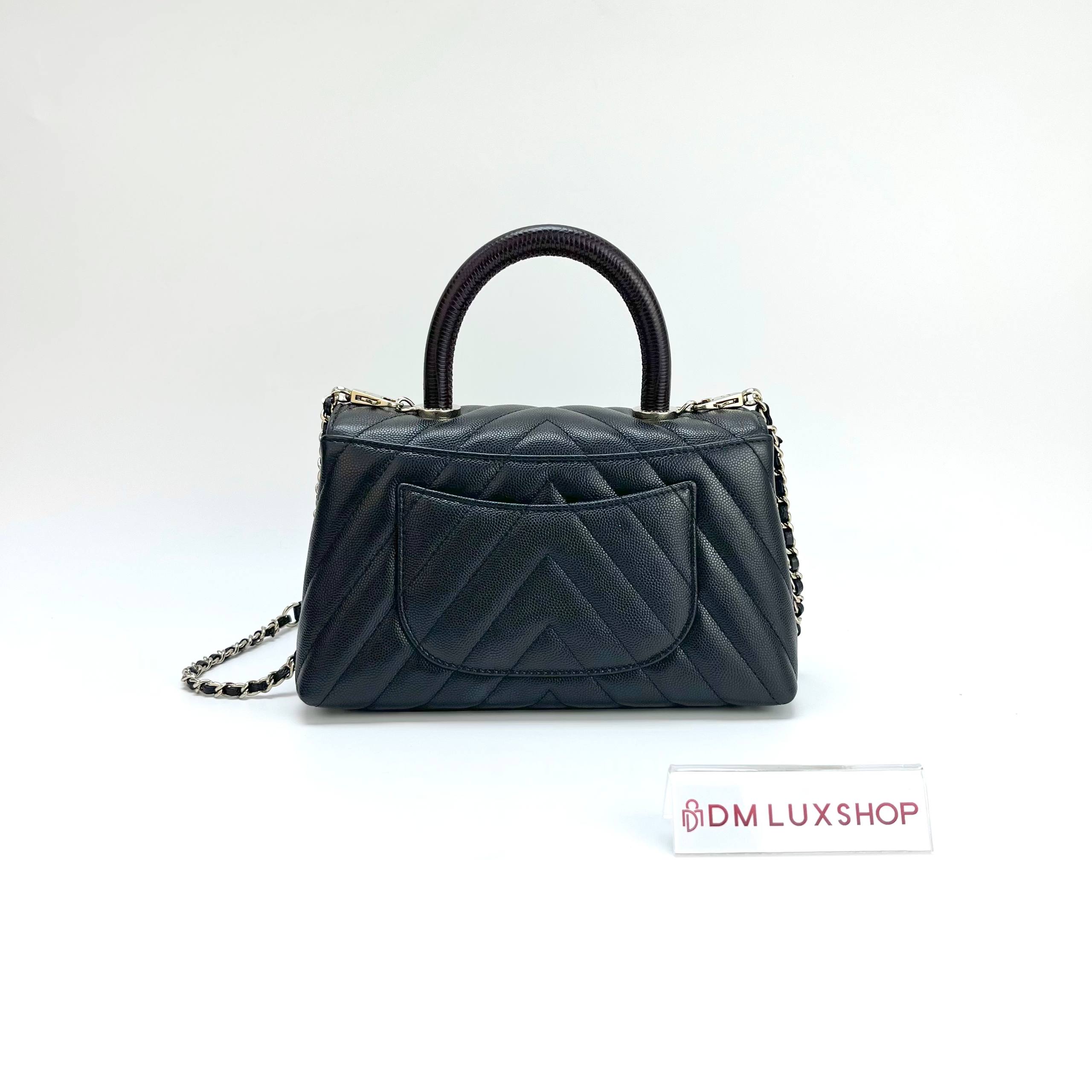 Chanel Black Caviar Small Coco Handle GHW (Serial 30, Y: 2020)