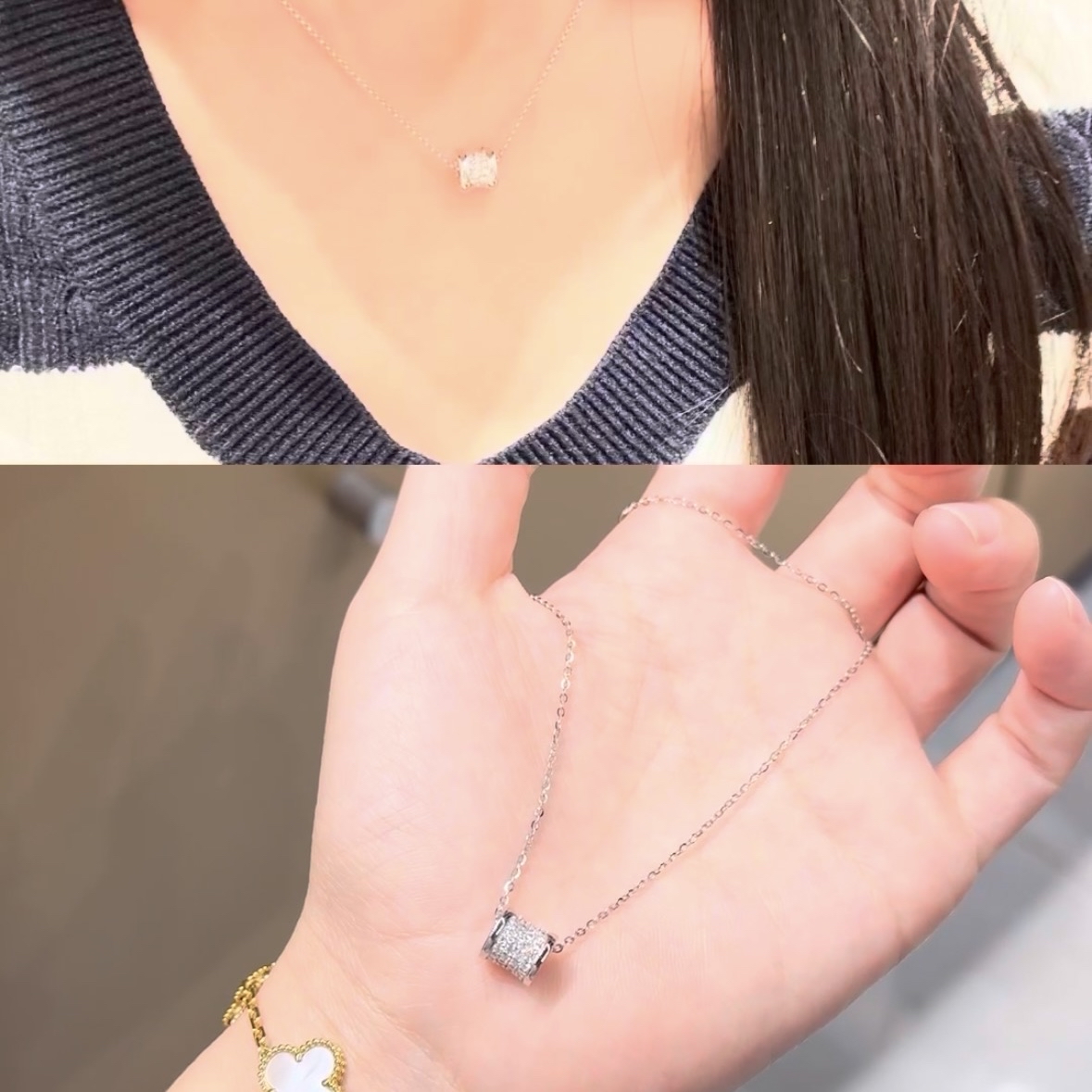 莫桑钻～小蛮腰项链✨