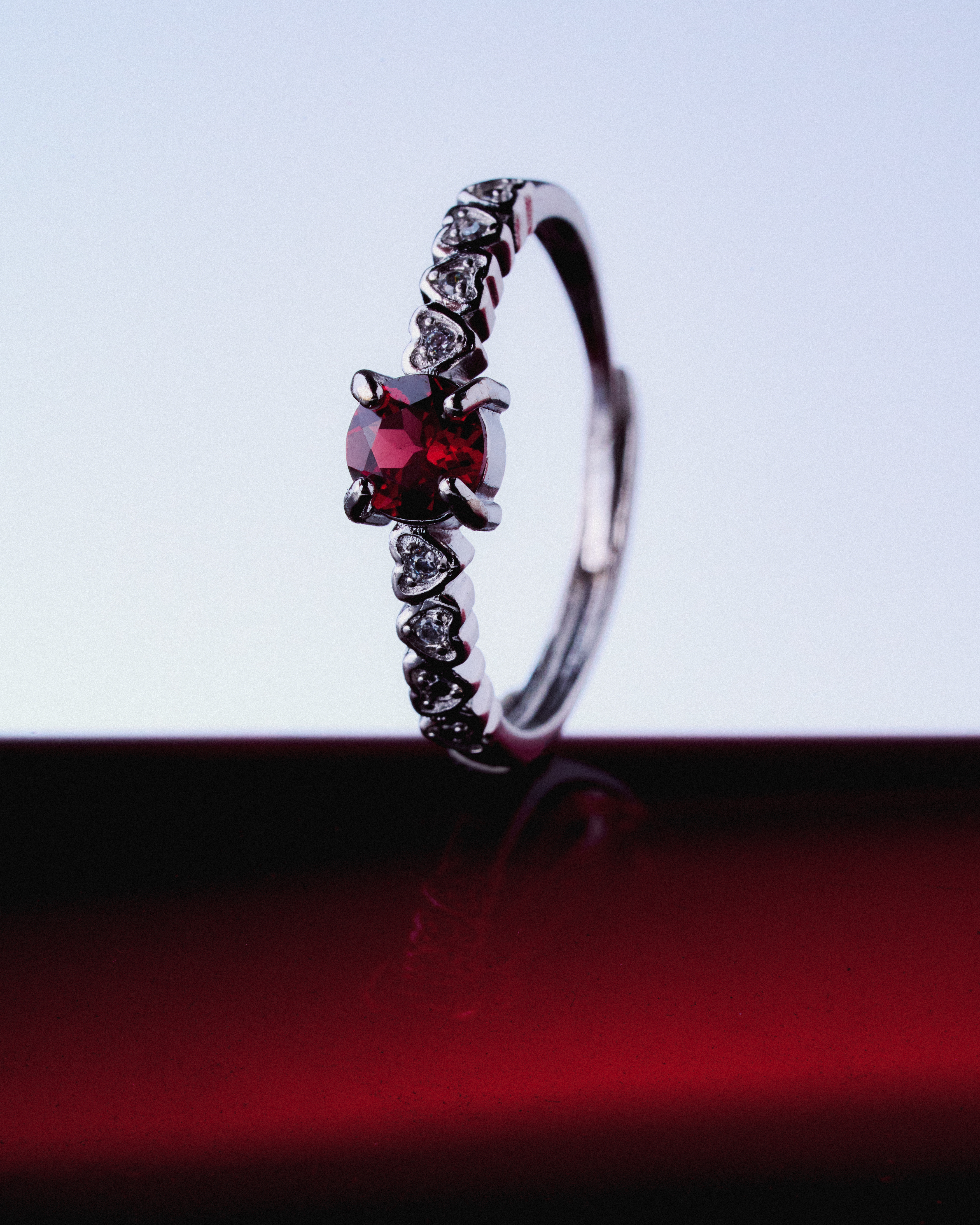 Crimson Notes Ring