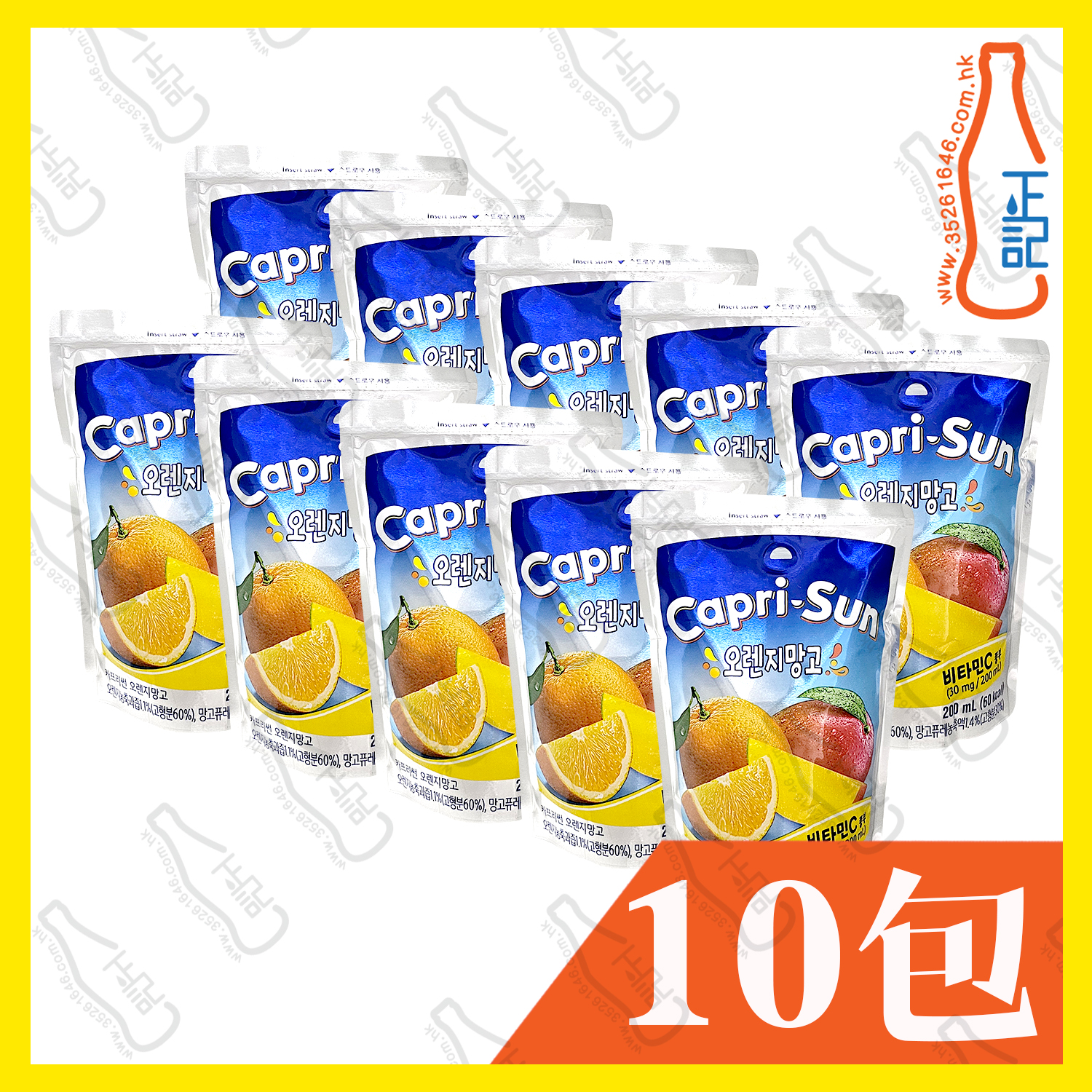 韓國Capri Sun - 芒果橙汁 200ml x 10包 /箱