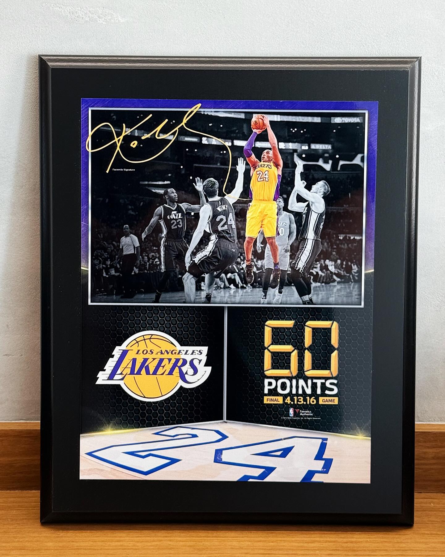🌟Kobe Bryant Lakers 生涯最後一場 60分 木板