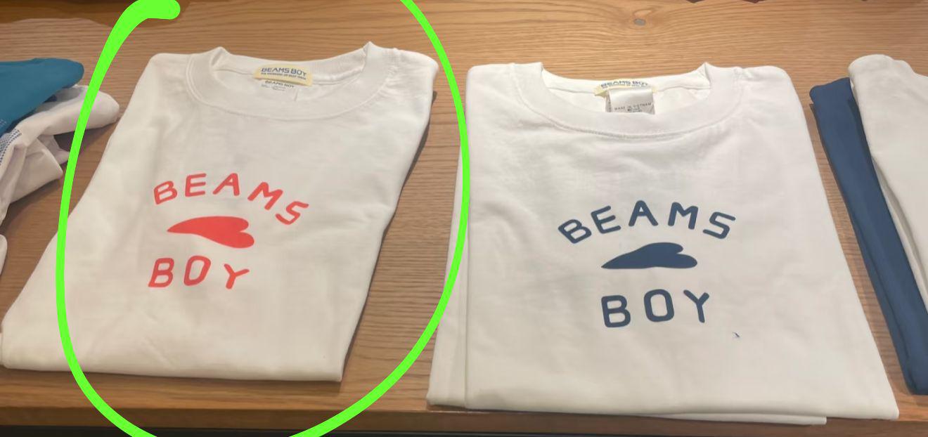 Beams boy 心logo tee Orange or navy Size 0/ 1 /2
