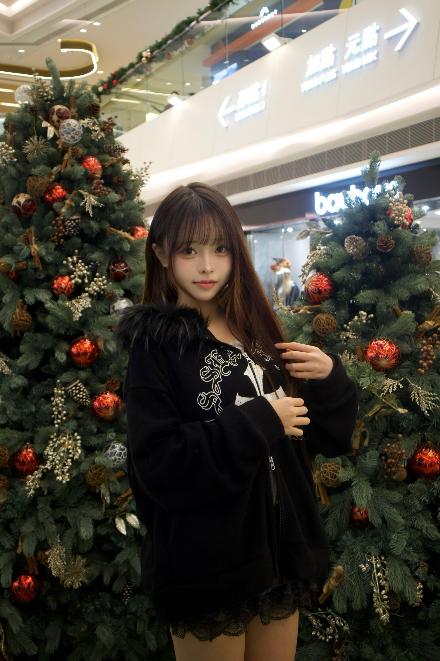 超型！韓國十字架Y2k毛毛帽jacket (Unisex)