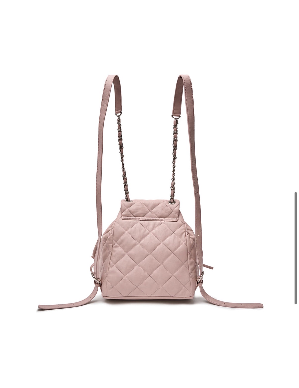 MATIN KIM 特價場 DOUBLE POCKET QUILTING MINI BACKPACK IN PINK