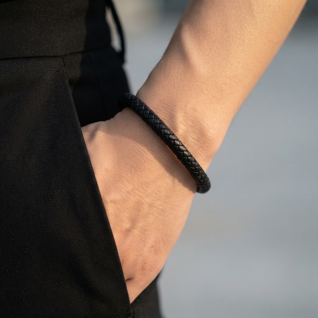 Boccia Titanium 0347-01 Bracelet 鈦金屬 / 真皮手鏈