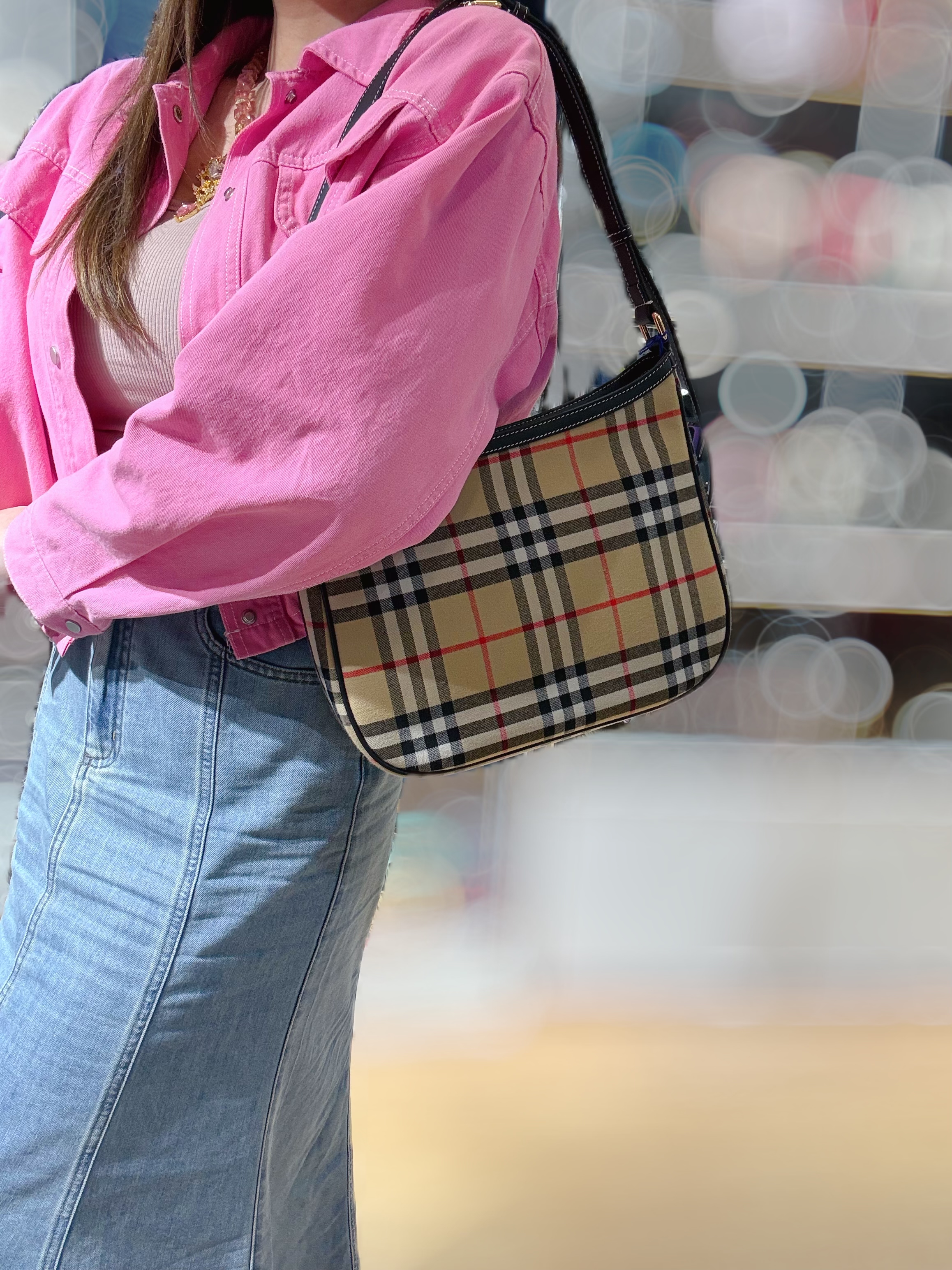 Burberry hobo archive beich check