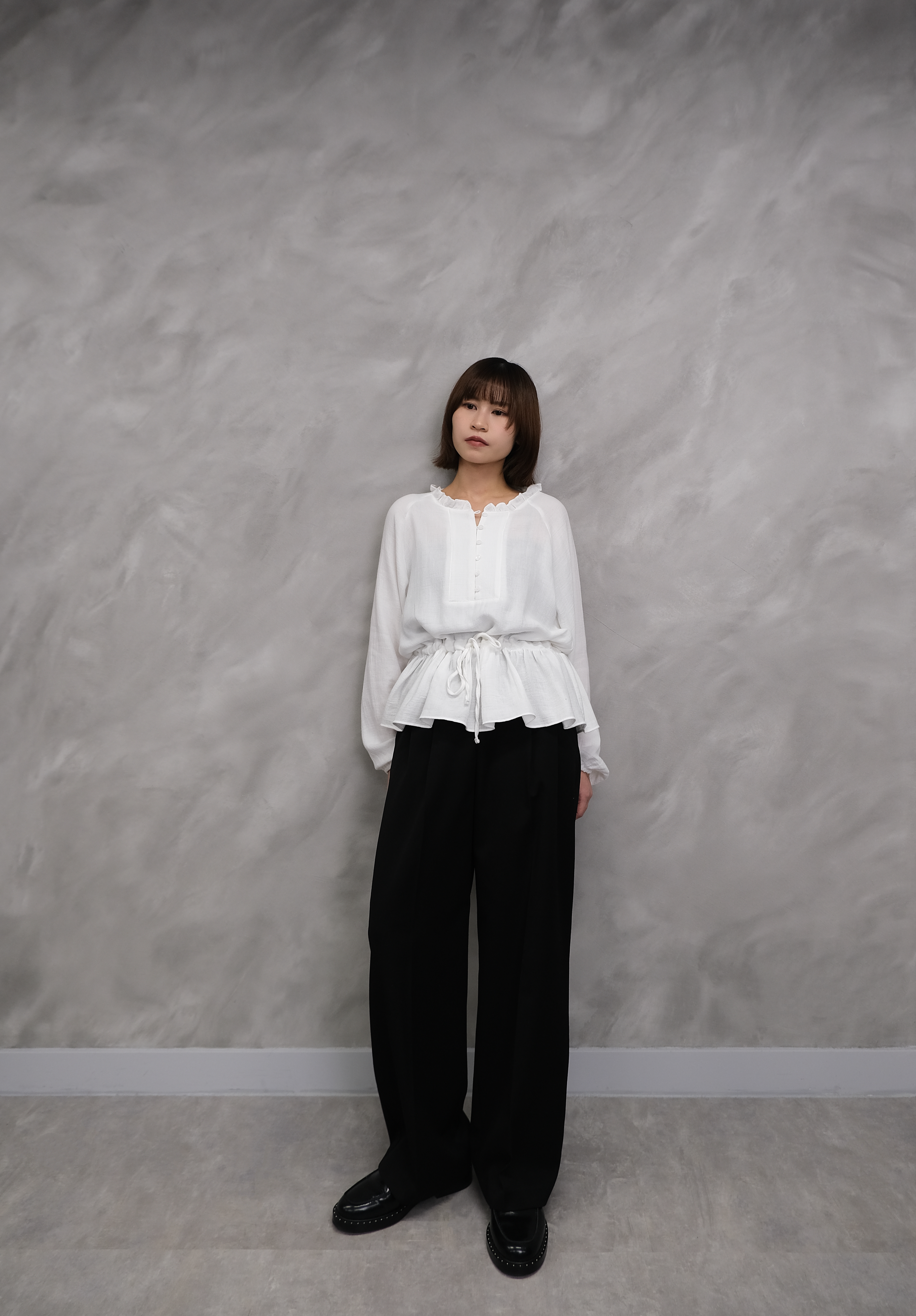 High quality ruffle detail top #top102