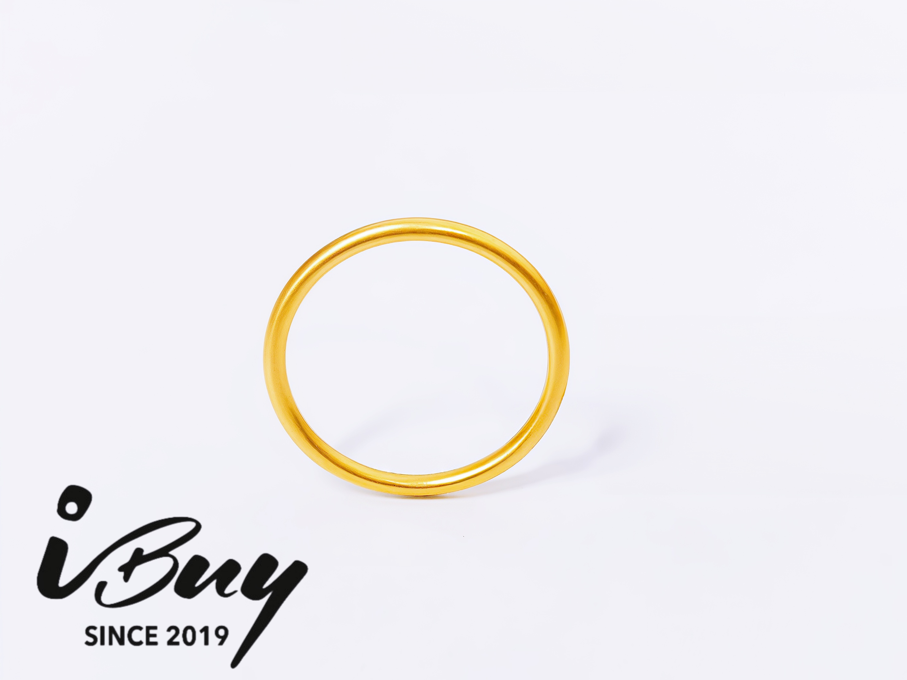 999 GOLD METTE PLAIN BAND RING 999 金 蒙沙素圈戒指