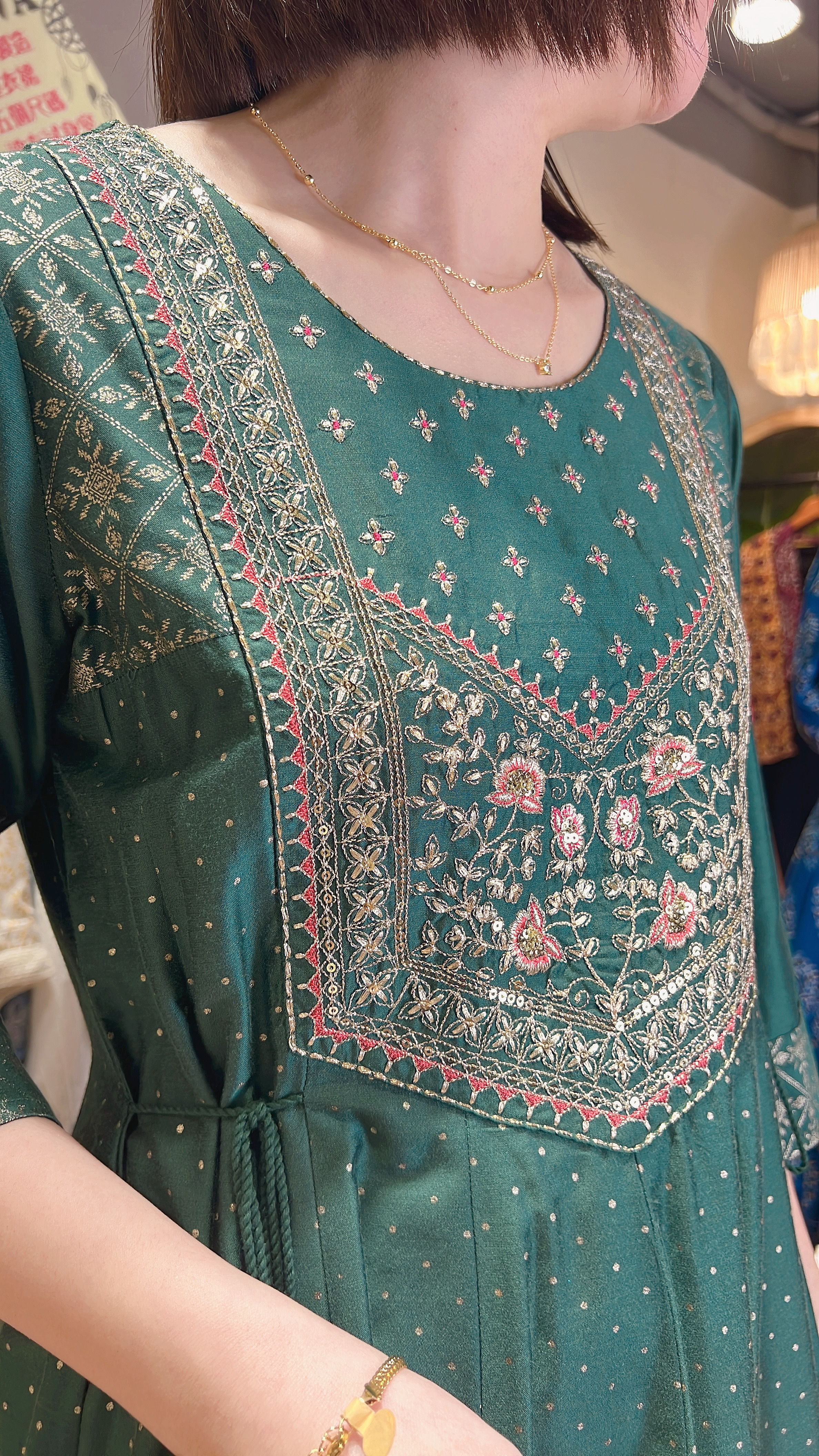1981 Peacock Green Emb. 4-Rope 16-cloth OP