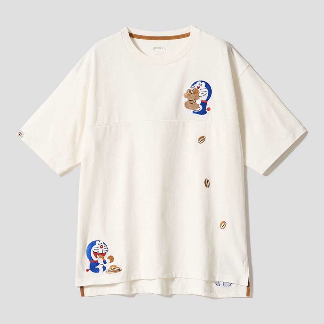 [只限預購] 多啦A夢Tshirt 短袖衫 Graniph日本限定 (豆沙包)｜Doraemon短袖衫