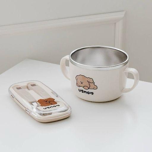 Ubmom萌萌狗不銹鋼麵碗