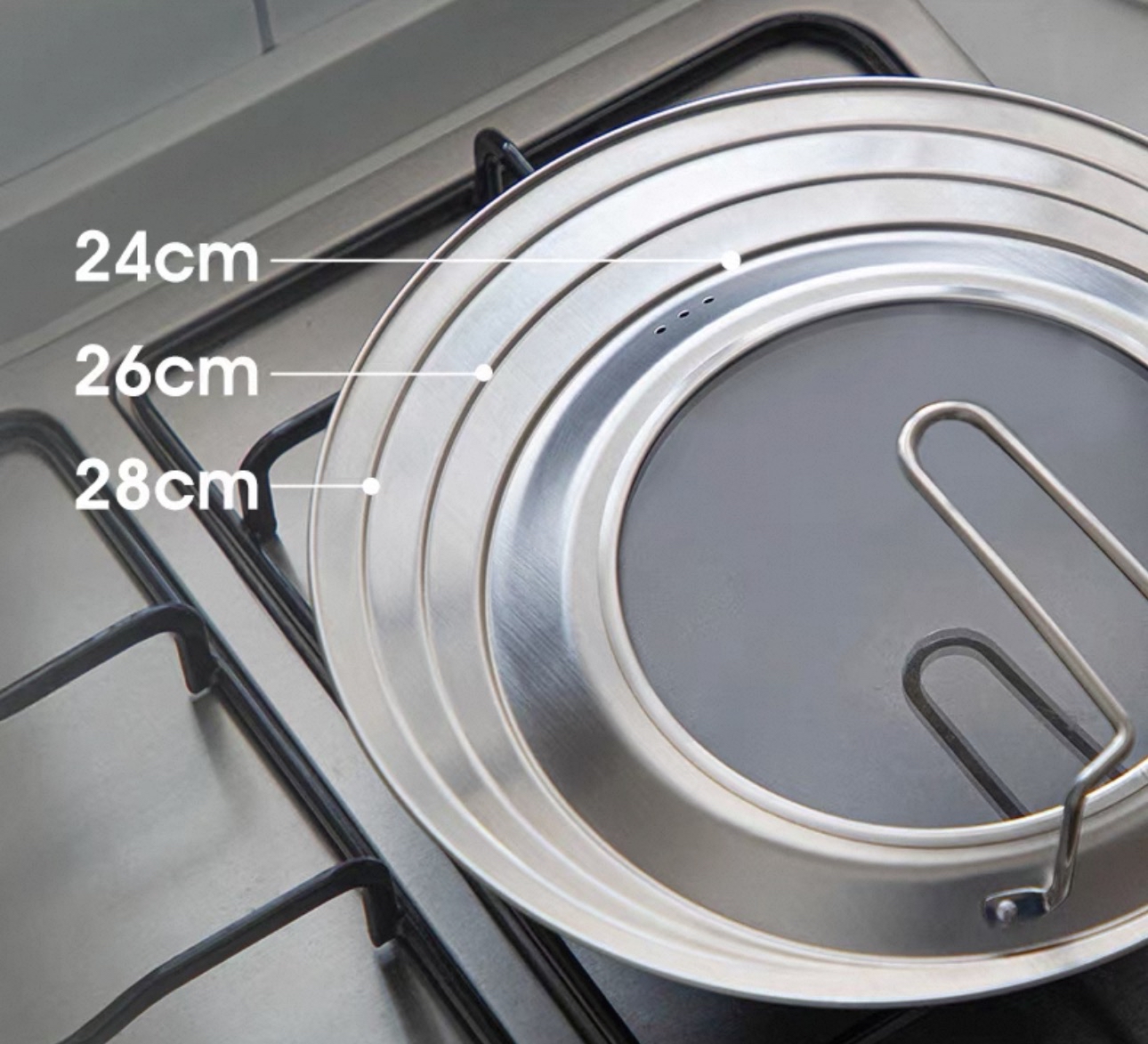 日本霜山不鏽鋼直立式兼用鍋蓋