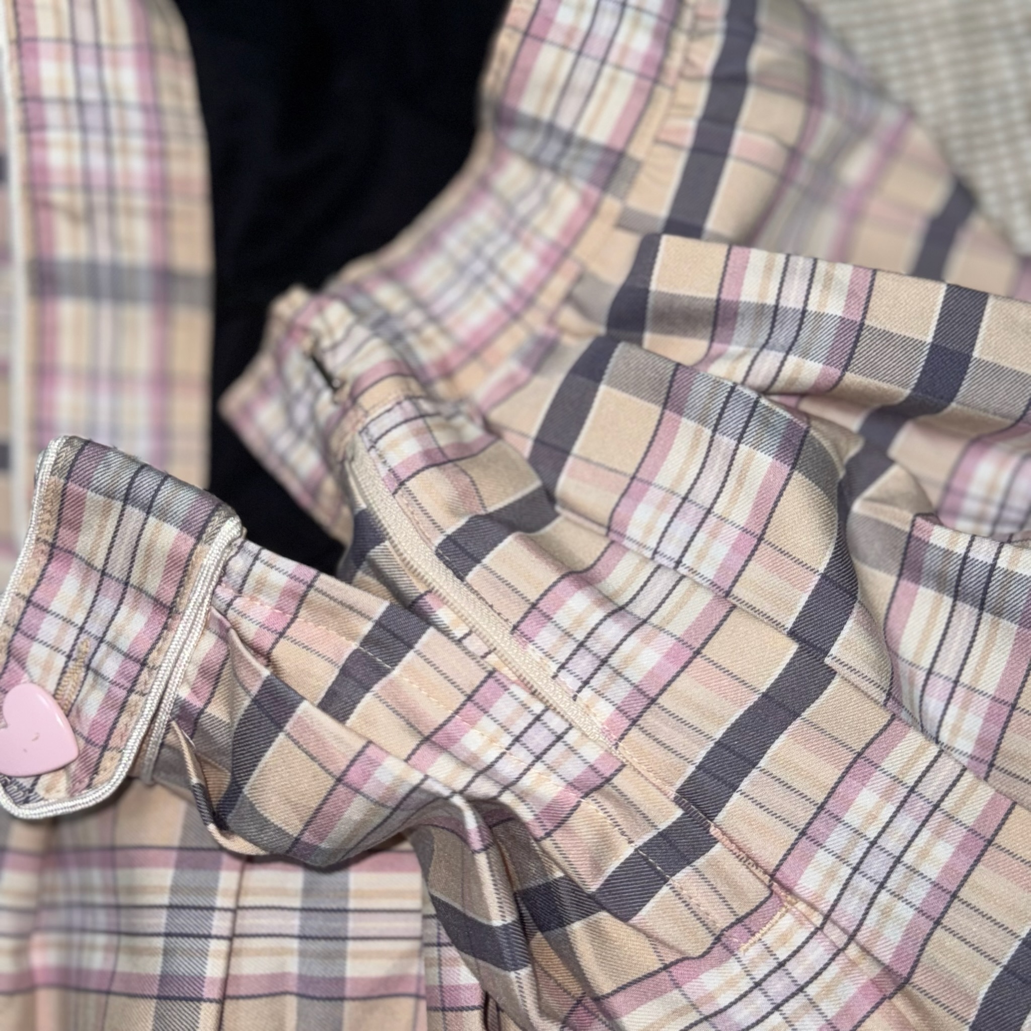 Sweet Y2k Schoolgirl Style Checked Skirt