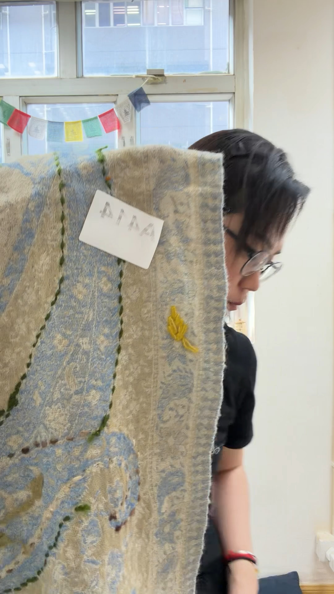 A414 尼泊爾100%純羊毛頸巾