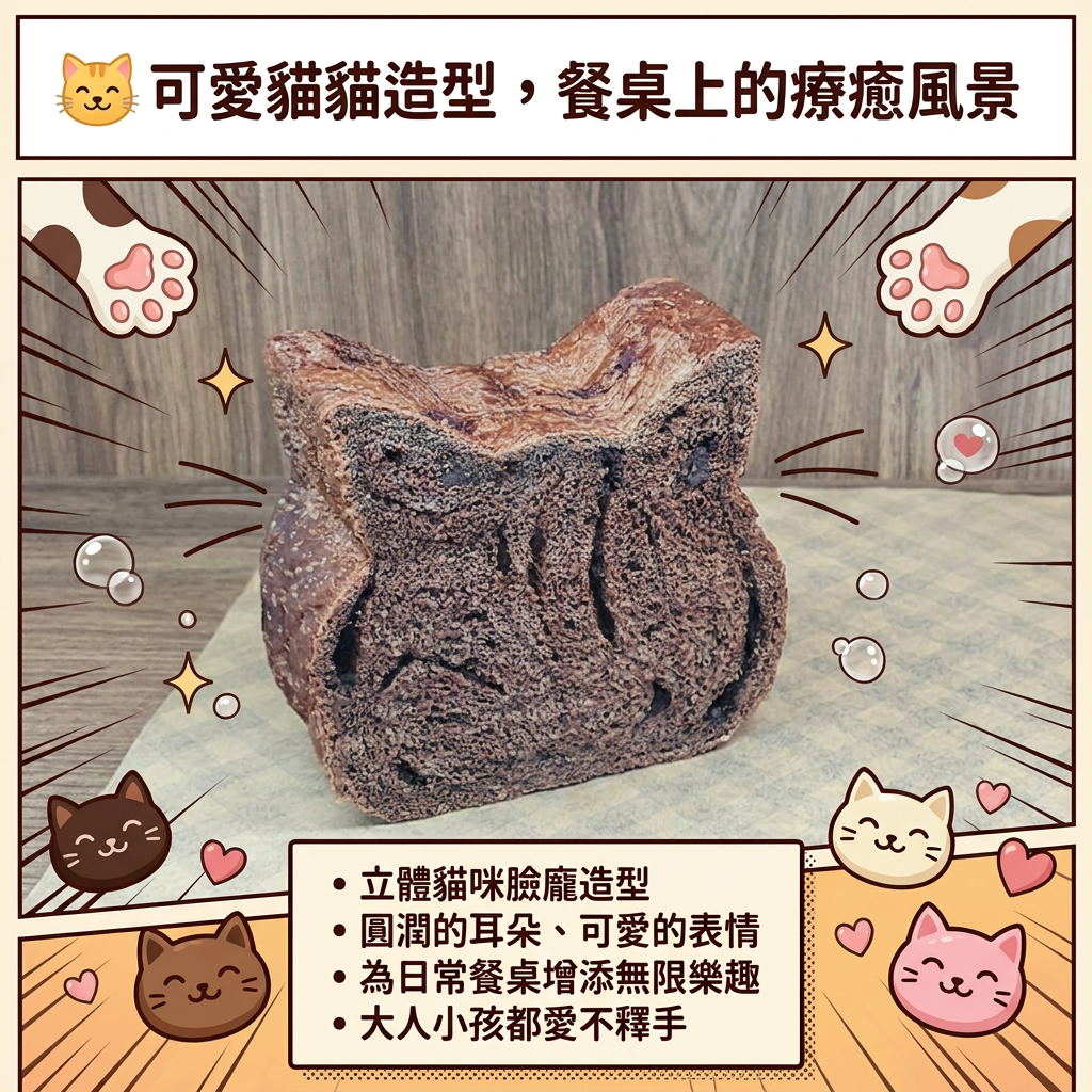 阿嫲｜朱古力貓貓吐司｜流心朱古力 x 湯種鬆軟 x 可愛貓貓造型