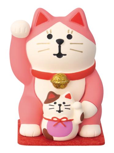 Decole 開運招財貓 （桃）ZCB-16364