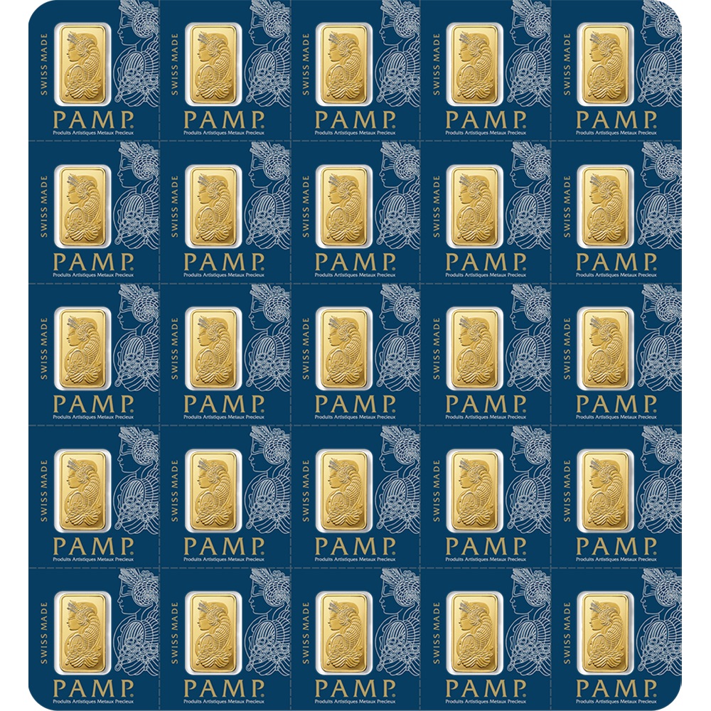 [25 gram] LITZ Fortuna PAMP Suisse Gold Minted Bar - MULTIGRAM+25 (999.9) PG071