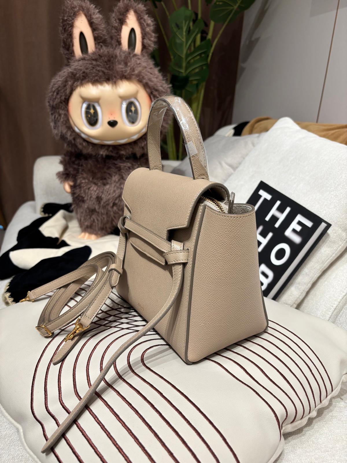 Celine Nano Belt Bag 淺灰褐色牛皮 100%Authentic, 98%New ✅收據✅Dust bag