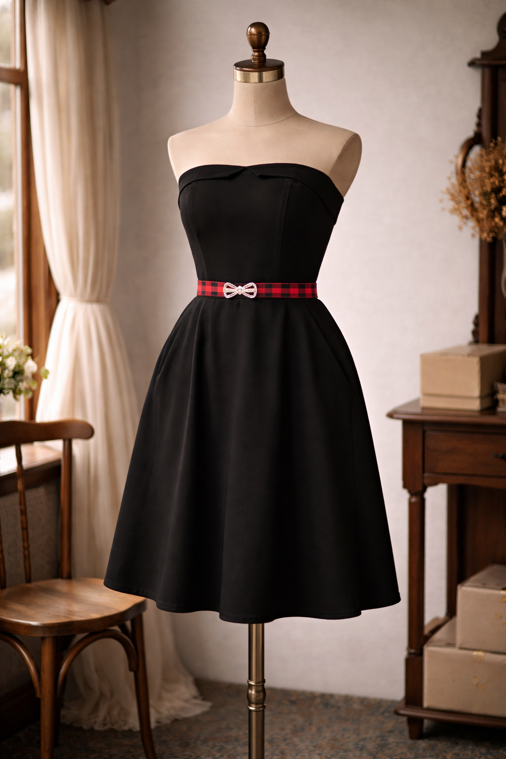 (Ready-Made) Romantic Classic Little Black Dress (FM134)