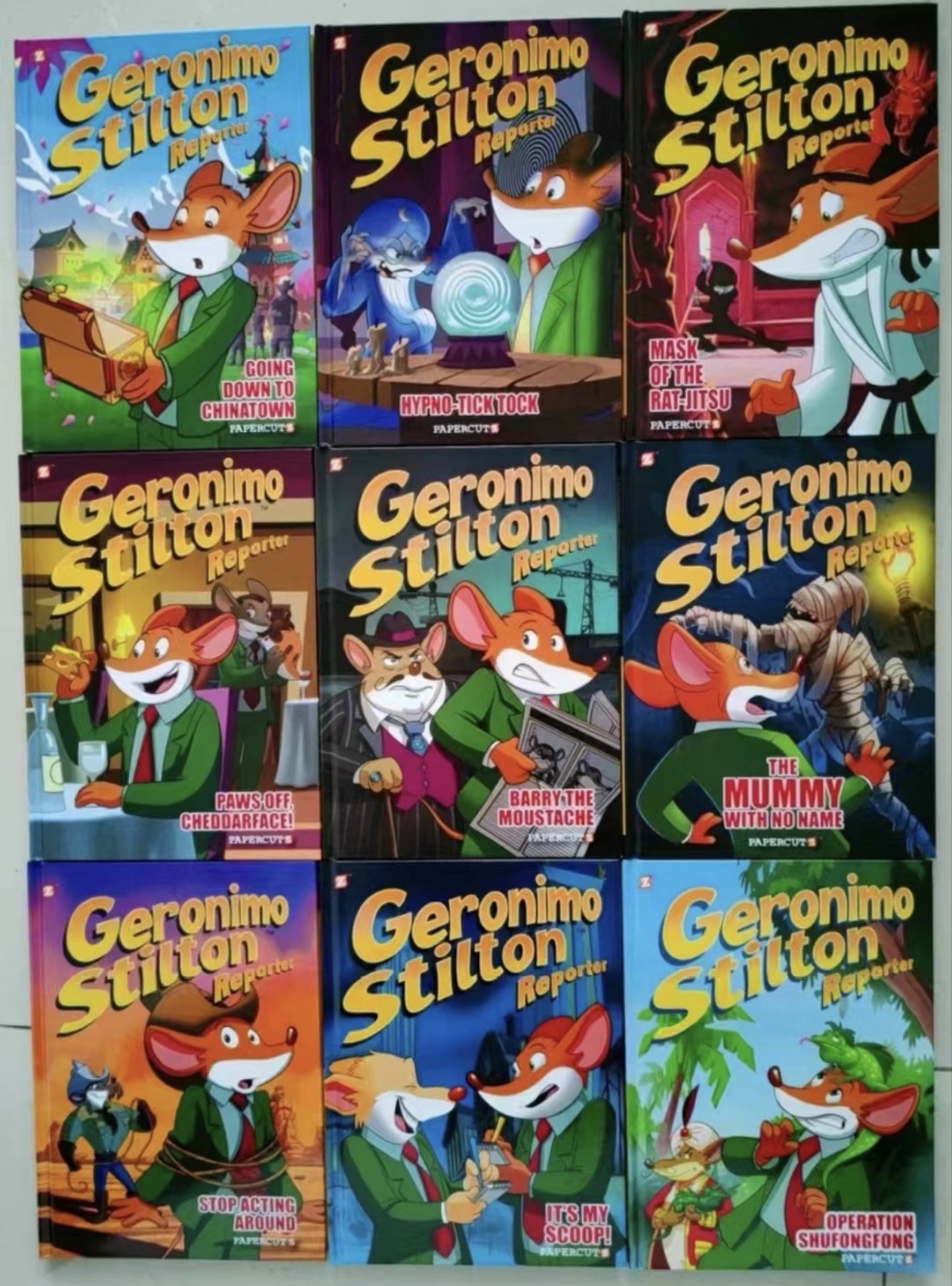 英‮原文‬版 Geronimo Stilton Reporter ​‎͏ ​ Graphic Novels 9冊 精裝‮老 ‬鼠記者 全彩​ 冒‮漫險‬畫繪本‮小版‬說 中小學‮外課‬讀物  ‮  ‬       ‮  ‬   ‮  ‬       ‮  ‬   ‮  ‬  ‮  ‬  《老鼠記者Geronimo Stilton Reporter》​