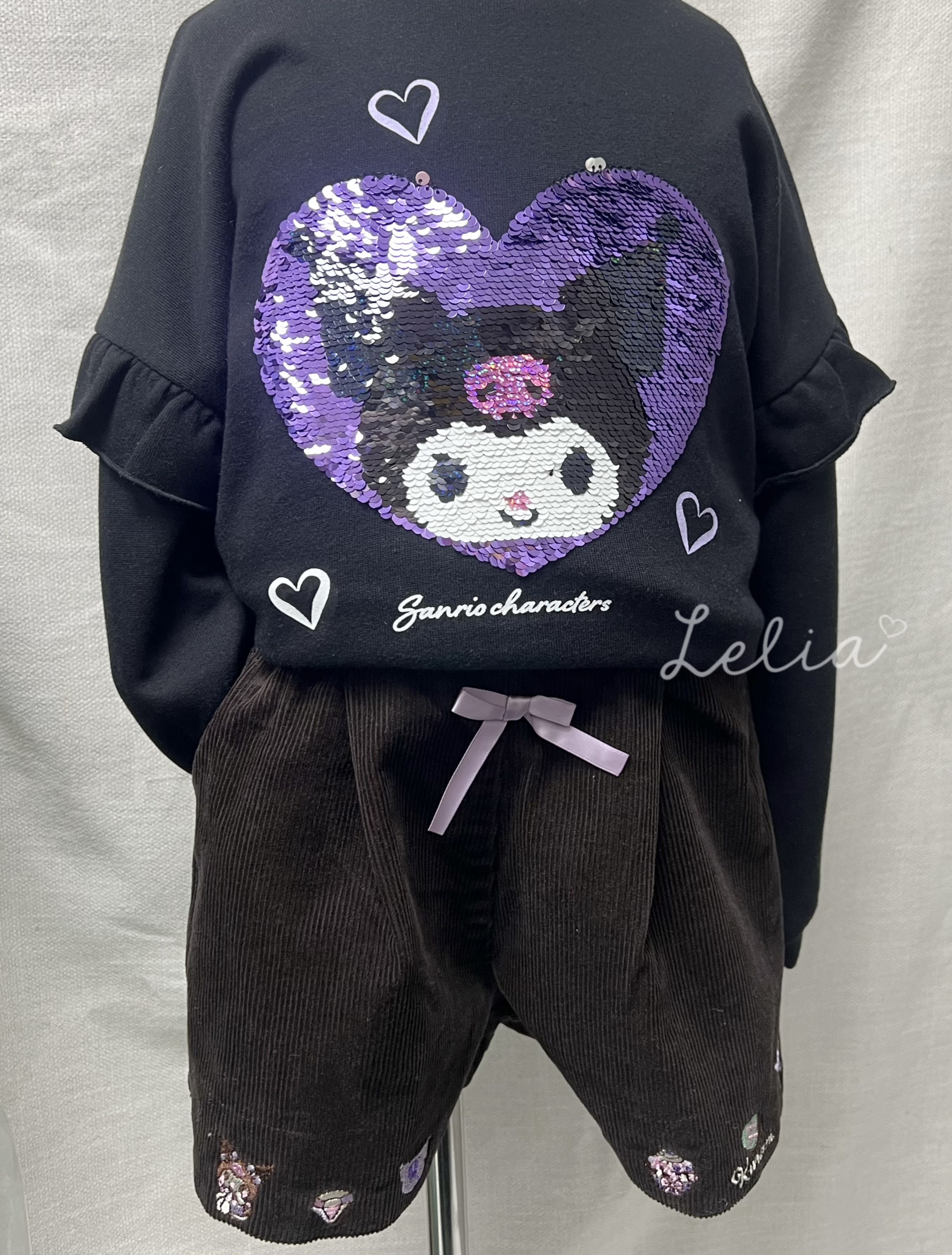 ▫️現貨▫️anyFAMxSanrio 登芯絨短褲Melody Kuromi 玉桂狗