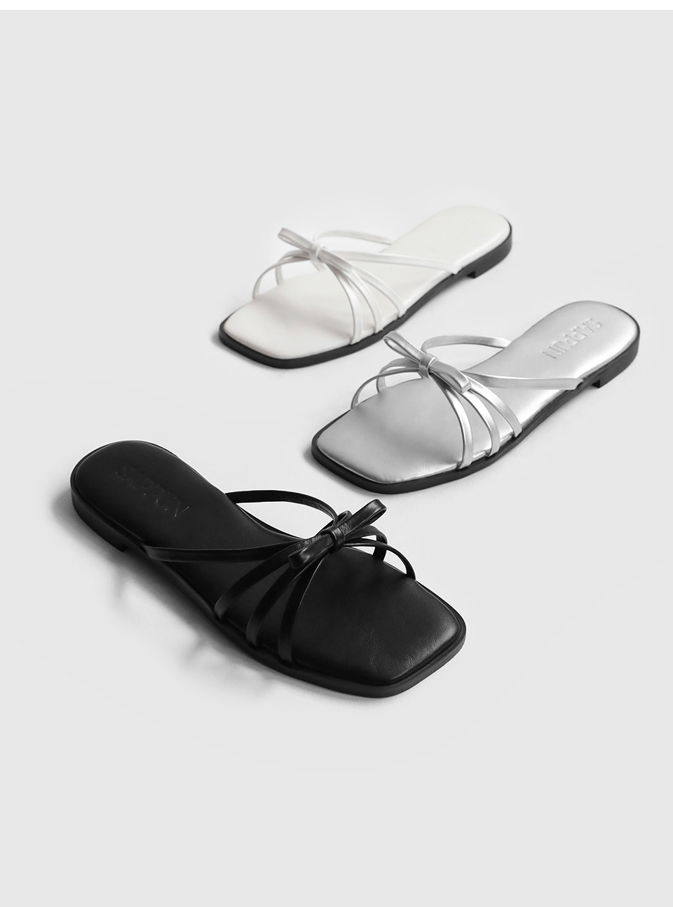 [代購] Sappun Raperin Ribbon Slippers (1cm)