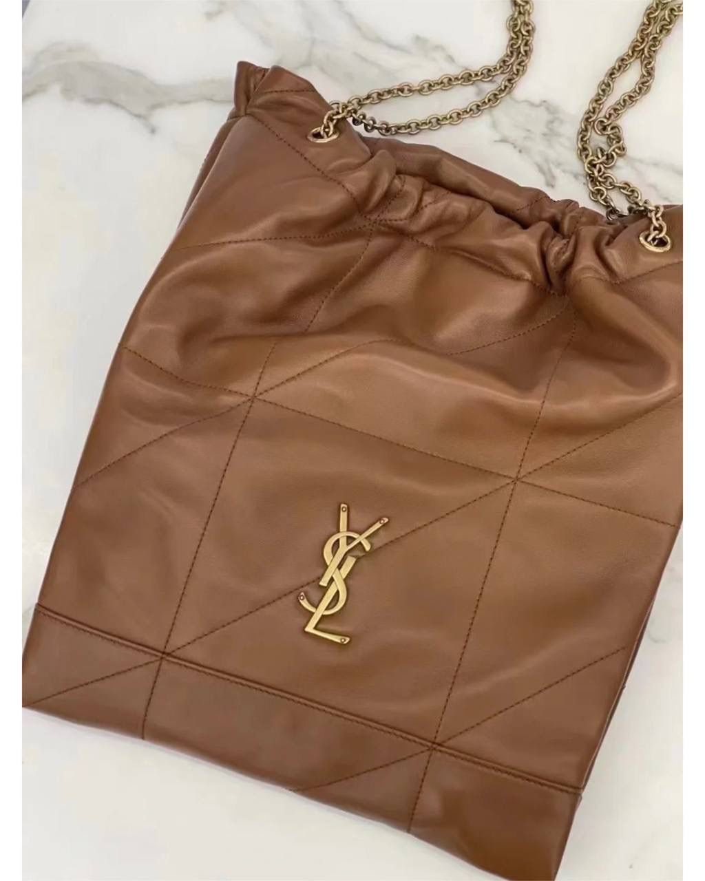 圣罗兰 Icare Maxi 绗缝羊皮革购物袋