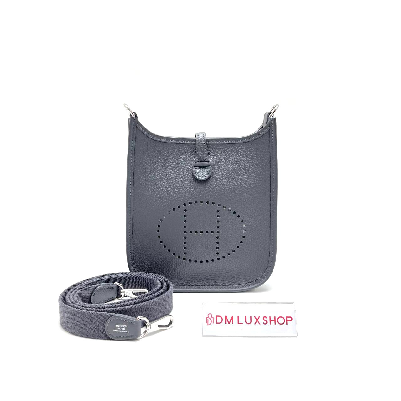 Hermes Mini Evelyne Ardoise PHW