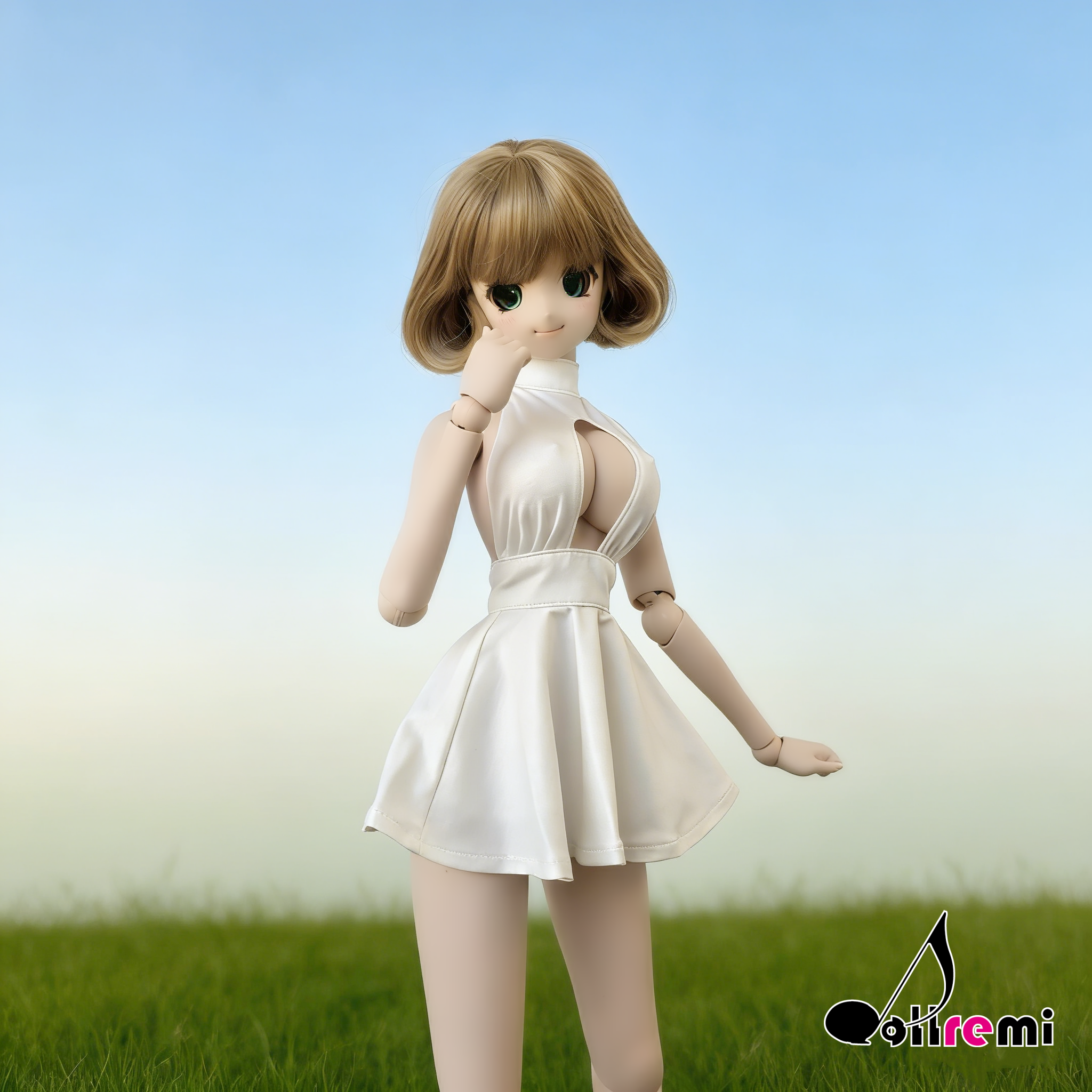 【dollremi】(DD0283C) 開胸傘裙 Open chest umbrella Dress