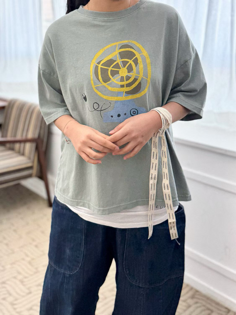 YA OS 復古風扇tee