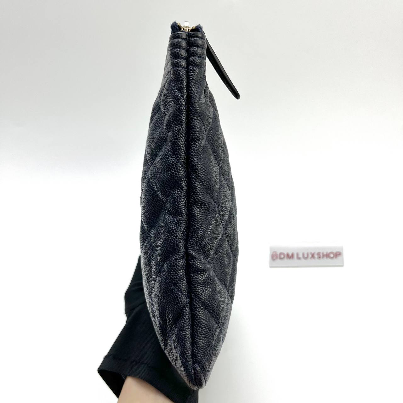 Chanel Navy Blue Caviar Boy OCase GHW (Serial 25)