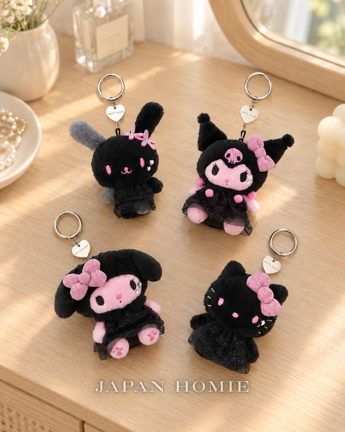 預訂 | 日本 Sanrio House PINK×BLACK 公仔掛件系列