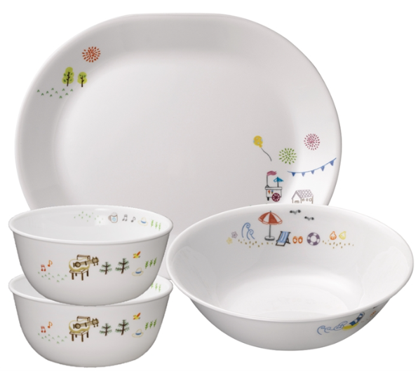 85418/4件小湯碗  康寧玻璃陶瓷餐具(Y)