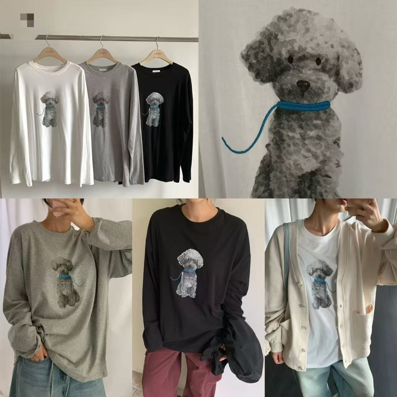 221498 狗仔長袖Tee