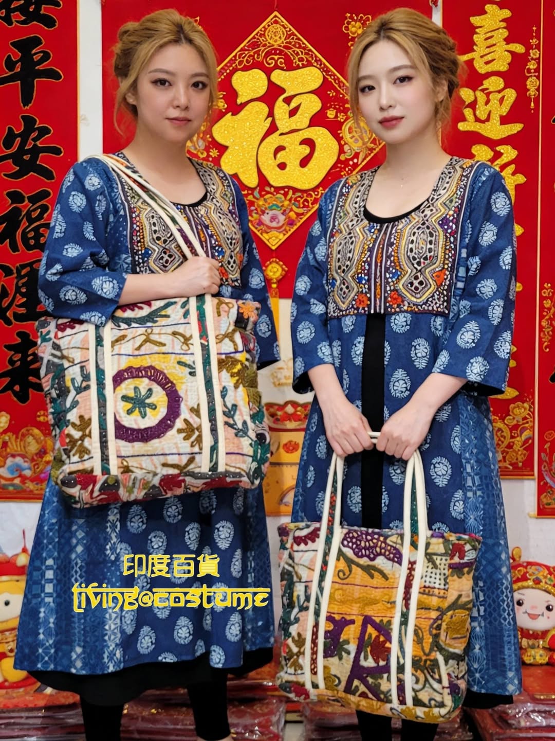 印度古布剌繡 tote bag