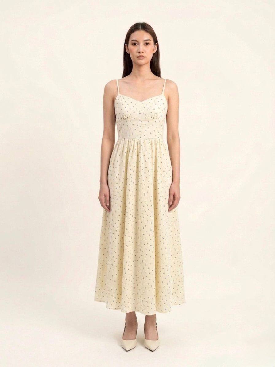 W6225 - Soft Floral Dress