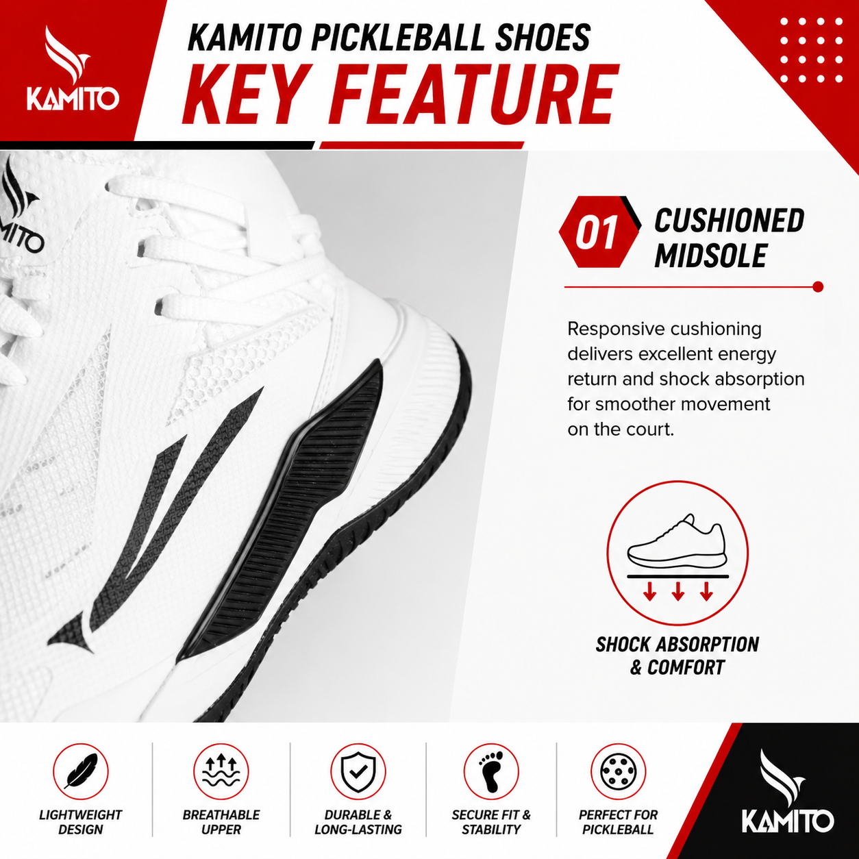 Kamito All Court V2 Pickleball Shoes