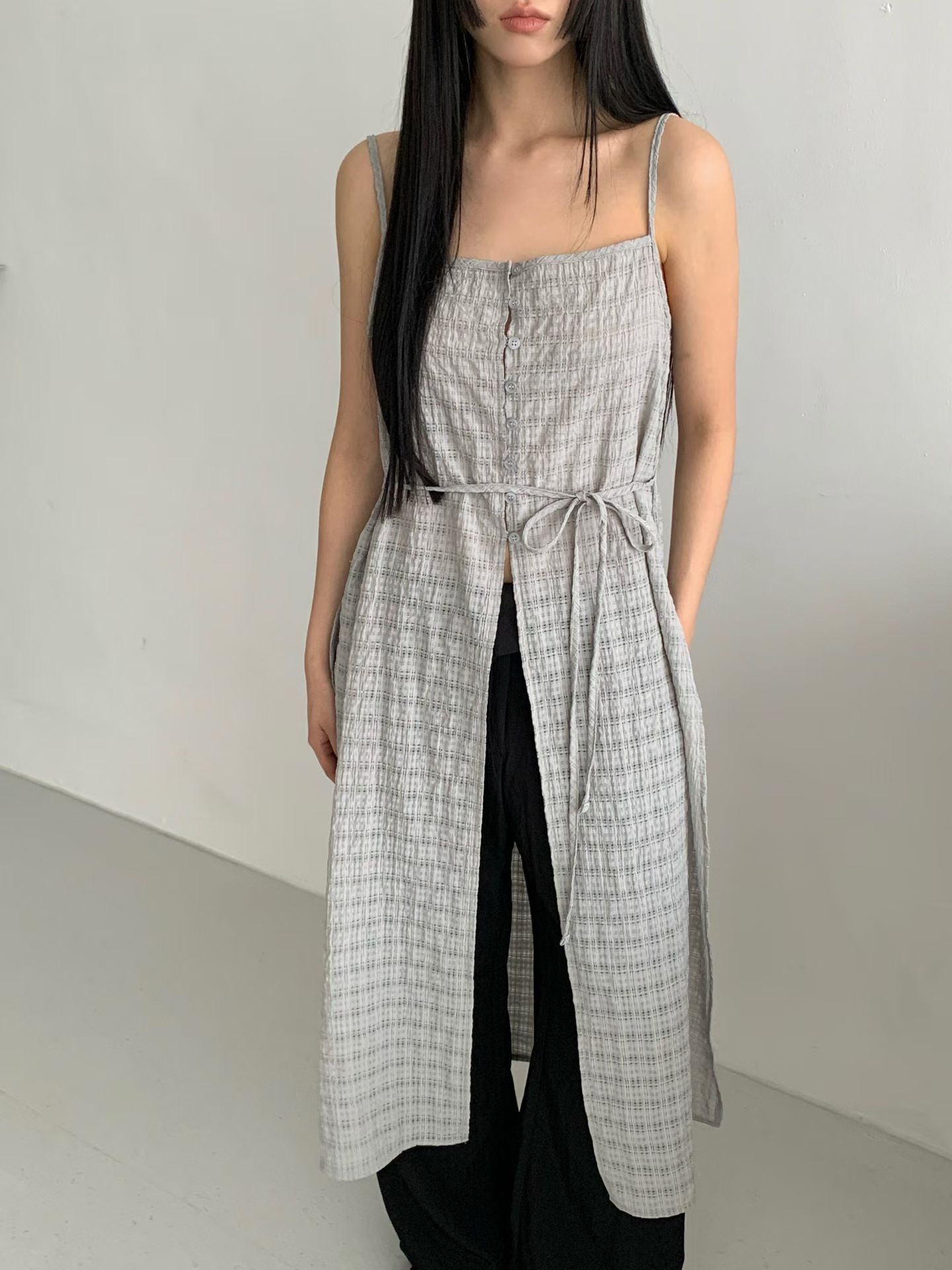 🇰🇷韓國女裝 | Check sleeveless 