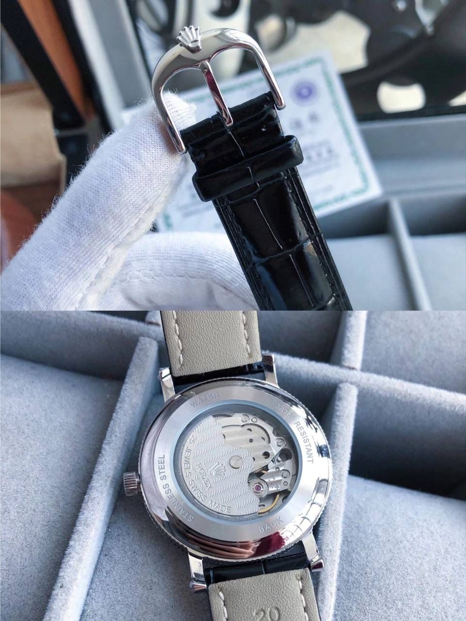 💎品牌：劳力士（领先新品，浩瀚大气）奢华大气类型：精品男士腕表（新品）表带：真牛皮表带(舒适)机芯:进口全自动机芯（稳定）材料：矿物质防刮镜面（高清，耐磨）大气爆款 豪情风格 腕间瑰宝 匠心独蕴 尺寸：直径40mm厚度12mm热卖上市！