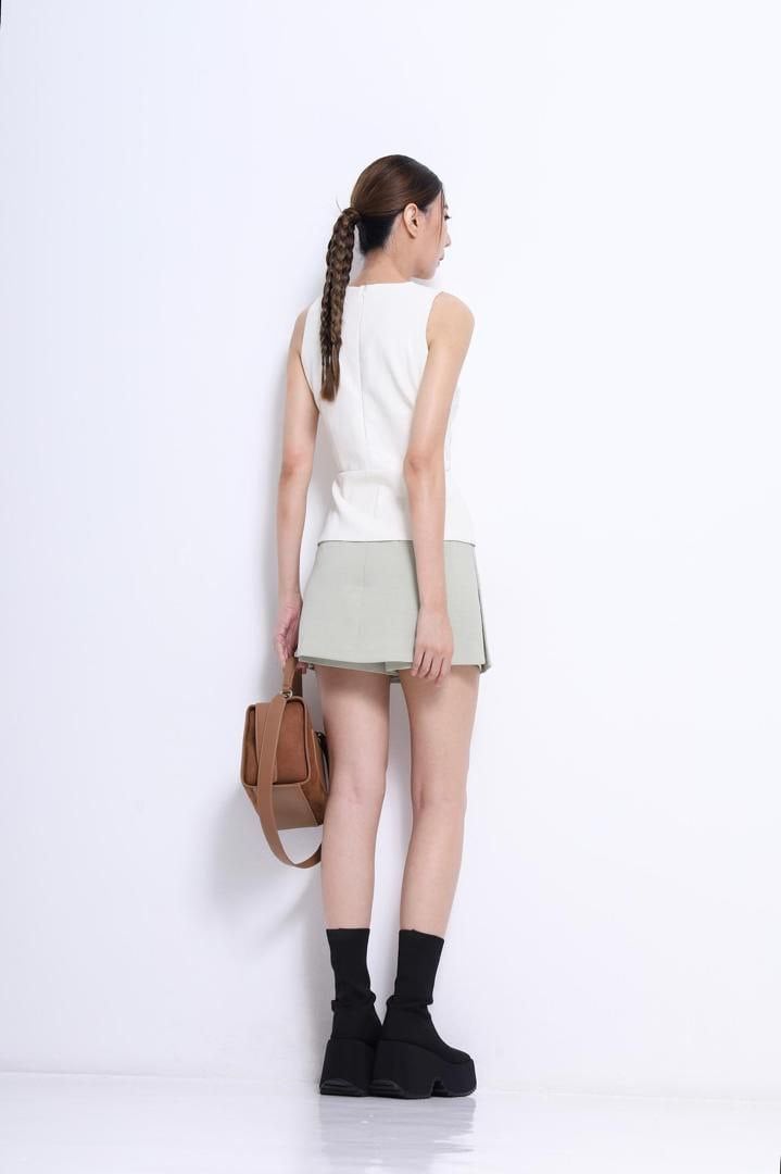 两侧拉链百塔裤裙 1391