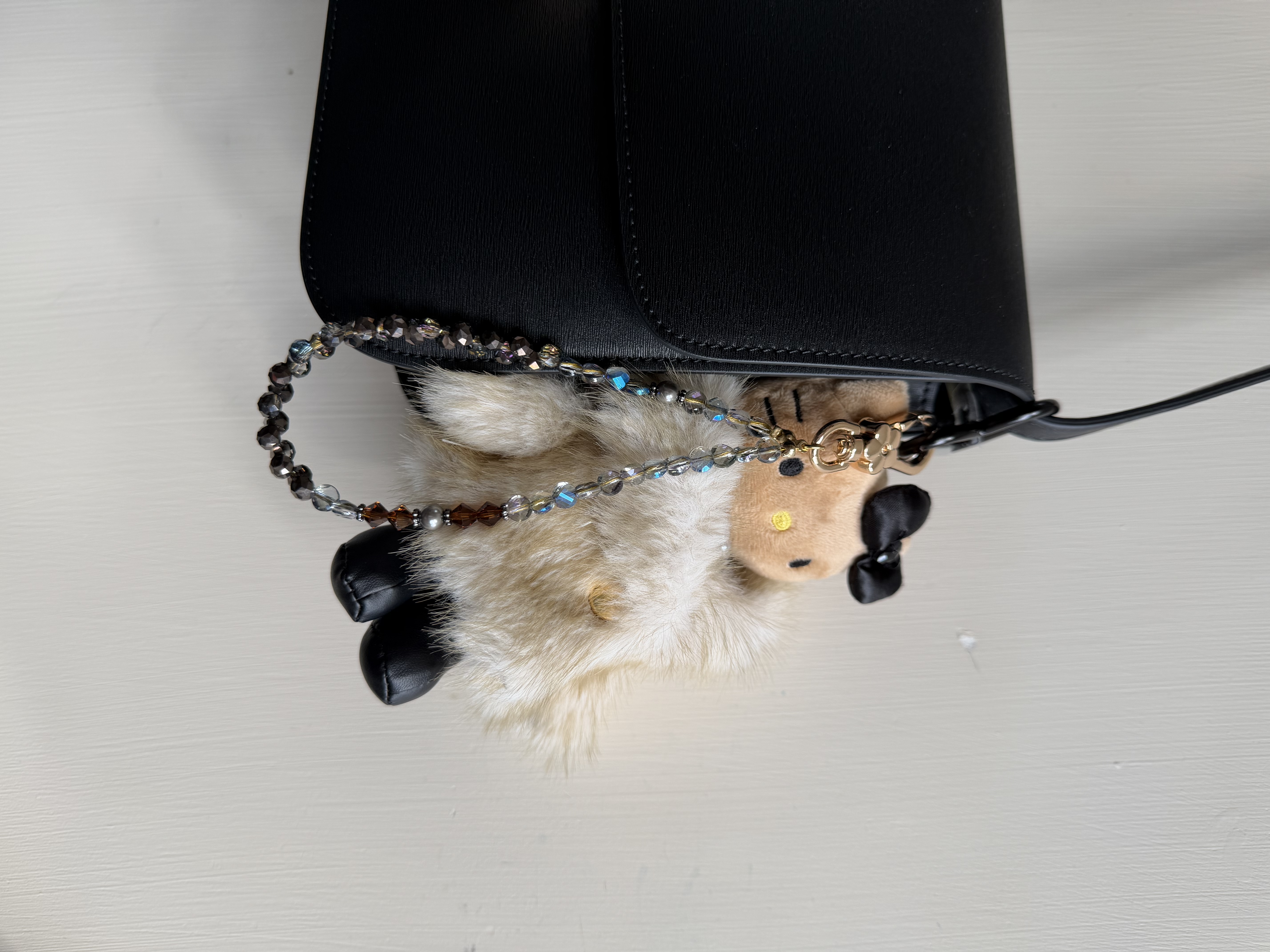 復古彩珠電話繩/ 古典藍棕色