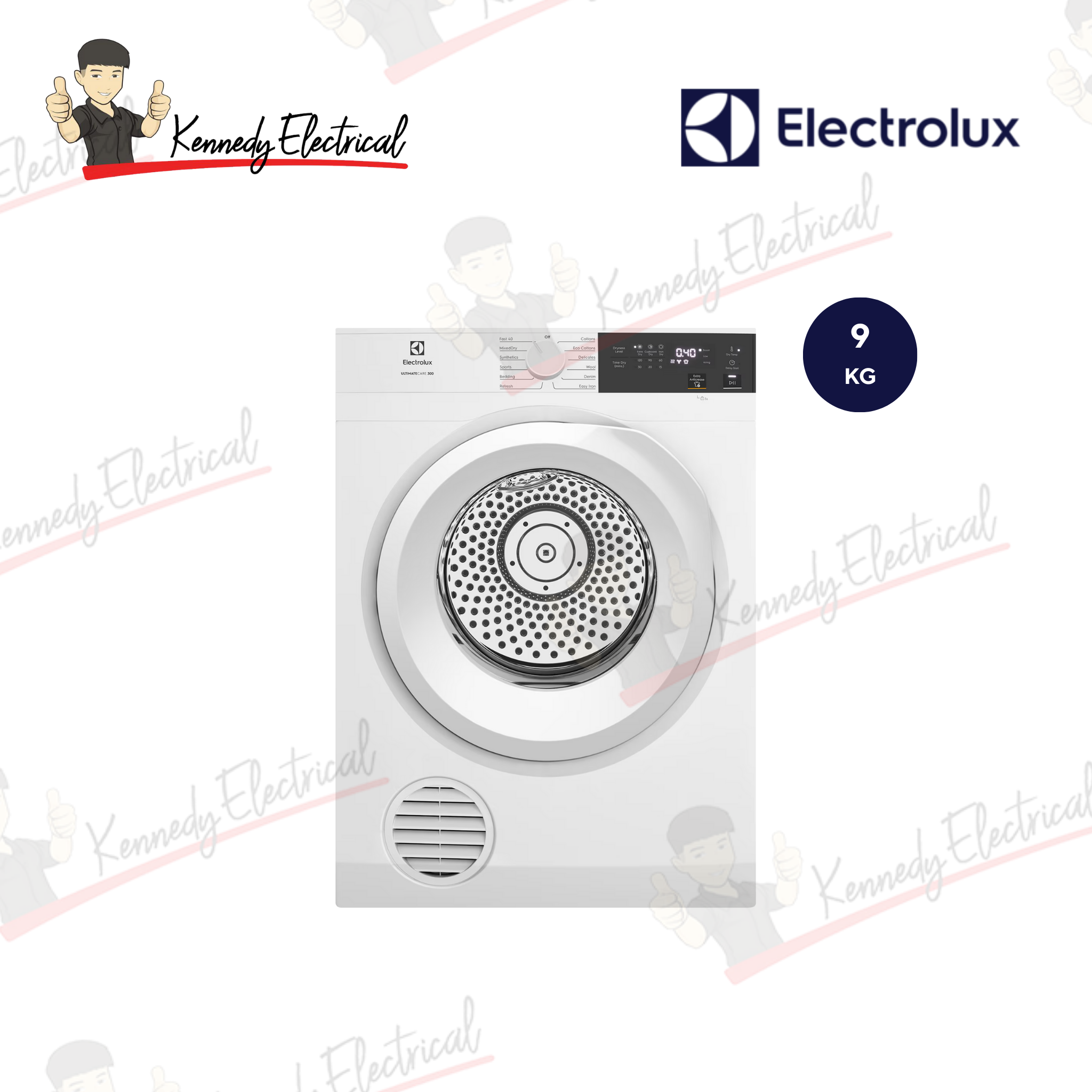 Electrolux 9kg UltimateCare 300 Venting Dryer (EDV904H3WC)